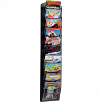 Safco® Onyx™ Magazine Rack 10 Pocket Black