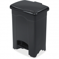 Safco Plastic Step-On 4-Gallon Receptacle Black