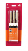 Pigma Micron Pens Black 3/Set