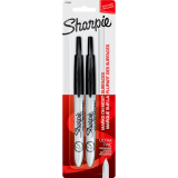 Sharpie® Retractable Permanent Markers Ultra Fine Tip Black 2/pkg