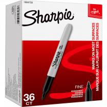 Sharpie® Fine Tip Permanent Marker Black 36/box