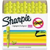 Sharpie® Tank Highlighters Chisel Tip Yellow 36/box