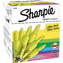 Sharpie&reg; Tank Highlighters Chisel Tip Yellow 36/box