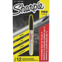 Sharpie® Industrial Permanent Markers Black 12/box