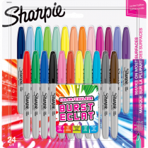Sharpie® Permanent Markers Fine Tip Assorted Colours 24/pkg