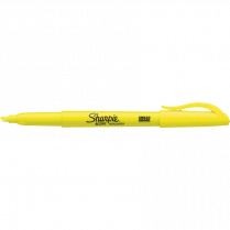 Sharpie® Pocket Highlighter Chisel Tip Fluorescent Yellow 36/box