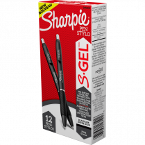 Sharpie® S-Gel® Retractable Pens 0.5 mm Black 12/box