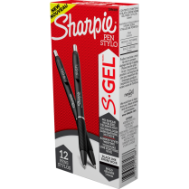 Sharpie® S-Gel® Retractable Pens 1.0 mm Black 12/box