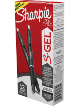 Sharpie® S-Gel® Retractable Pens 0.7 mm Black 12/box