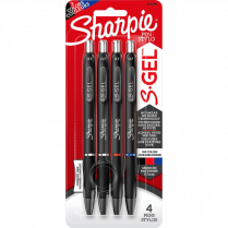 Sharpie® S-Gel® Retractable Pens 0.7 mm Assorted Colours 4/pkg