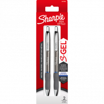 Sharpie® S-Gel® Metal Retractable Pens 0.7 mm Blue/Gunmetal 2/pkg