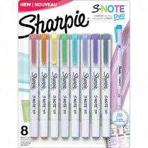 Sharpie® S-Note™ Duo Creative Markers Chisel Tip And Fine Tip Assorted Colours 8/pkg
