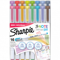 Sharpie® S-Note™ Duo Creative Markers Chisel Tip And Fine Tip Assorted Colours 16/pkg