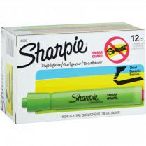 Sharpie® Tank Highlighters Chisel Tip Fluorescent Green 12/box