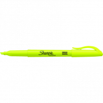 Sharpie® Pocket Highlighter Chisel Tip Fluorescent Yellow 12/box