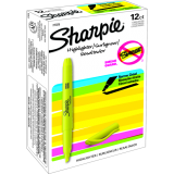 Sharpie® Pocket Highlighter Chisel Tip Fluorescent Yellow 12/box