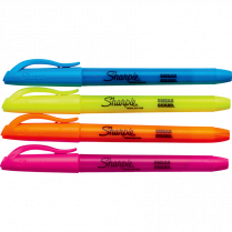 Sharpie® Pocket Highlighters Assorted Colours 4/pkg