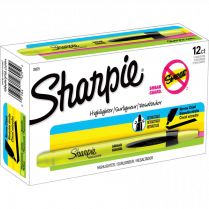 Sharpie® RT Highlighters Chisel Tip Yellow 12/box
