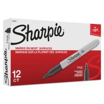 Sharpie® Fine Permanent Markers Fine Tip Black 12/box