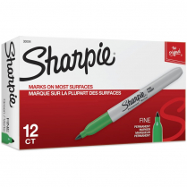 Sharpie® Fine Permanent Markers Fine Tip Green 12/box