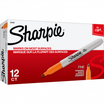 Sharpie® Fine Permanent Markers Fine Tip Orange 12/box