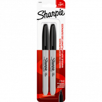 Sharpie® Fine Permanent Markers Fine Tip Black 2/pkg
