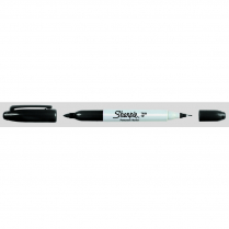 Sharpie® Twin Tip Permanent Markers Black 12/box