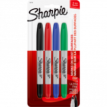 Sharpie® Twin Tip Permanent Marker Assorted Colours 4/pkg