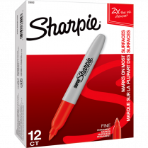 Sharpie® Super Permanent Marker Conical Tip Red 12/box