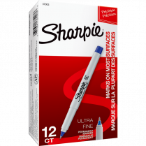 Sharpie® Ultra Fine Permanent Markers Ultra Fine Tip Blue 12/box
