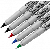Sharpie® Ultra Fine Permanent Markers Assorted Colours 5/pkg