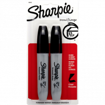 Sharpie® Chisel Tip Permanent Markers Black 2/pkg