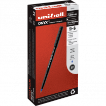 uni-ball® Onyx® Roller Pens 0.5mm Blue 12/box