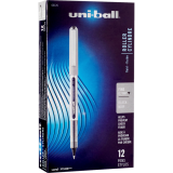 uni-ball® Vision™ Roller Pen 0.7mm Black with Metallic Grey Barrel 12/box