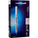 uni-ball® Vision™ Roller Pen 0.7mm Blue with Metallic Grey Barrel 12/box