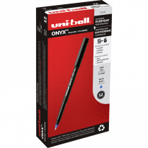 uni-ball® Onyx® Roller Pen 0.7mm Blue 12/box