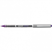 uni-ball® Vision™ Roller Pen 0.7mm Purple with Metallic Grey Barrel 12/box