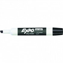 Expo® Low Odour Dry Erase Marker Chisel Tip Black