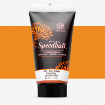 Speedball Water-Soluble Block Printing Ink 2.5oz Fluorescent Orange