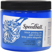 Speedball Water-Soluble Block Printing Ink 16oz Blue