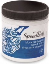 Speedball Water-Soluble Block Printing Ink 16oz White