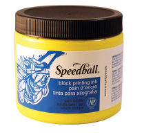 Speedball Water-Soluble Block Printing Ink 16oz Yellow