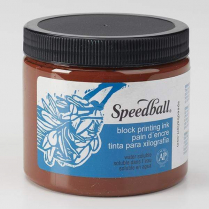 Speedball Water-Soluble Block Printing Ink 16oz Brown