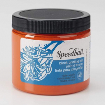 Speedball Water-Soluble Block Printing Ink 16oz Orange