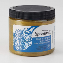 Speedball Water-Soluble Block Printing Ink 16oz Gold