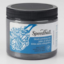 Speedball Water-Soluble Block Printing Ink 16oz Pewter