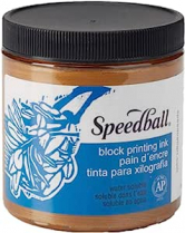 Speedball Water-Soluble Block Printing Ink 16oz Copper