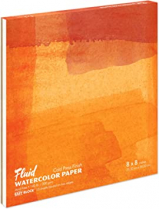Fluid Watercolour Paper Cold Press Easy-Block 8" x 8" 15sheet