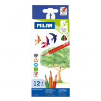 Milan Coloured Pencils Triangular 12/Set