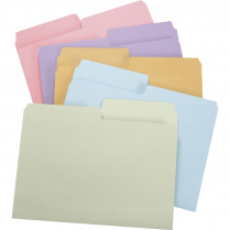 Smead 1/1 Tab SuperTab File Folders Letter Assorted Colours 100/box